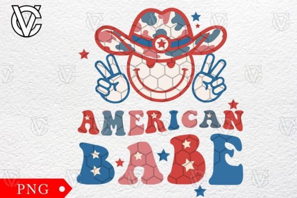 American Babe Cowboy 4th of July Png