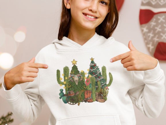 Christmas Cowboy Png, Cactus Christmas P