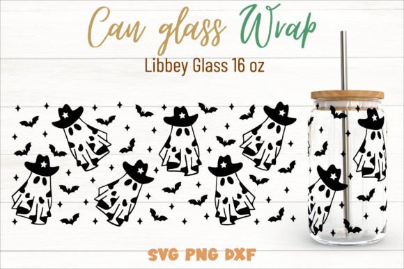 Cowboy Ghost Can Glass 16oz Svg Review