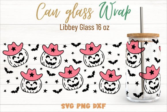 Cowboy Pumpkin Can Glass 16oz Svg Review