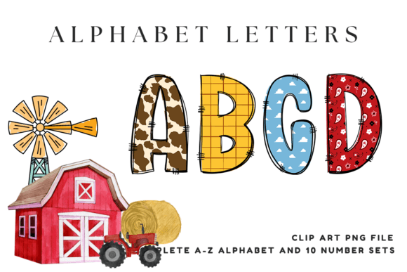 Reviewing Cowboy Western Doodle Alphabet Letters1