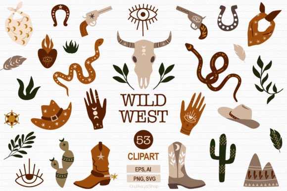 Wild West Clipart Western Set